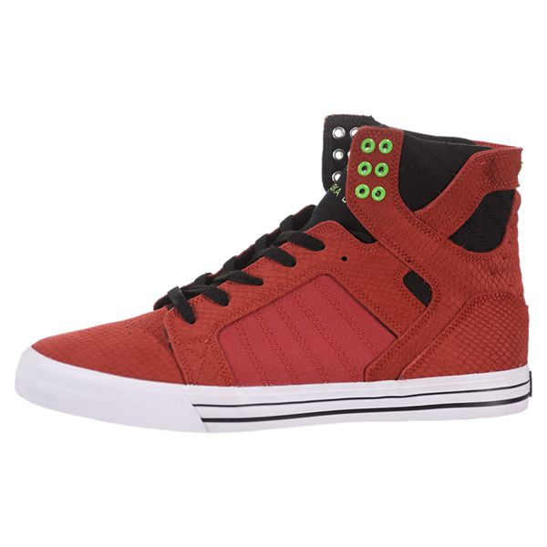 Supra Mens SkyTop High Top Shoes - Red | Canada W7633-6A41